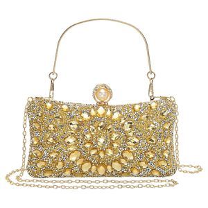 Uxcell Sparkly Gold Rhinestone Clutch for Weddings & Events